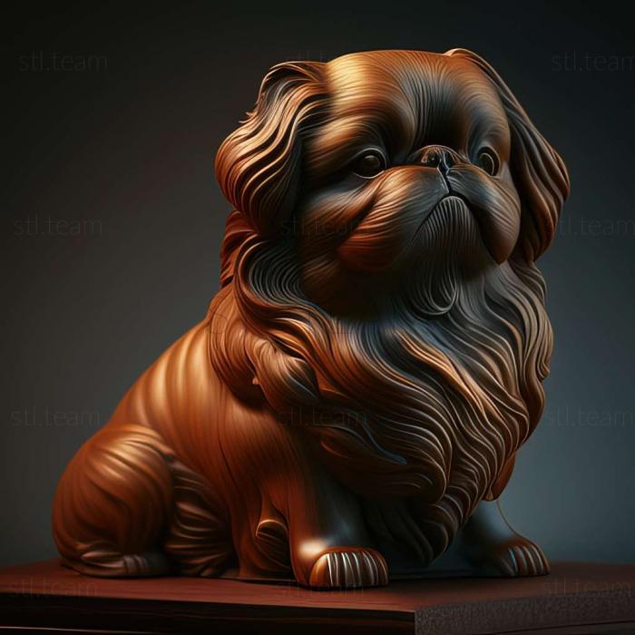 3D model Pekingese dog (STL)